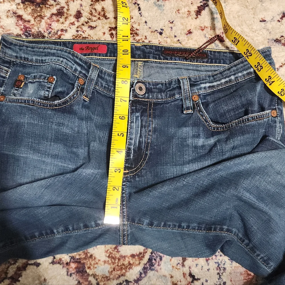 AG ED Adriano Goldschmied Angel Boot Cut Jeans Low Rise Blue Womens Size 31 x 34